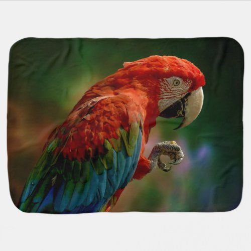 Colorful Parrot Baby Blanket