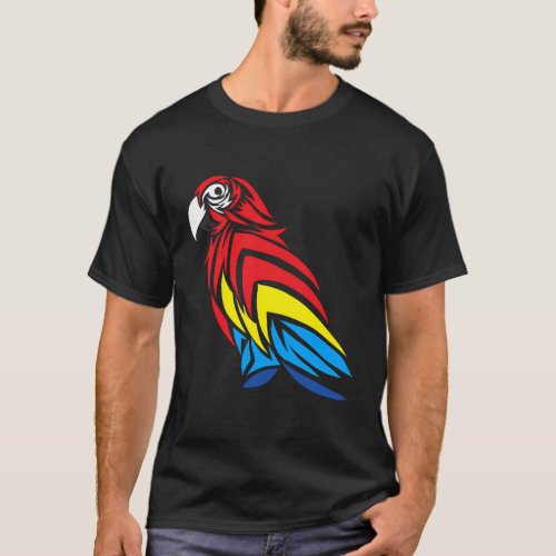 Colorful Parrot Bird Cockatoo Ornithologist Pet Pa T_Shirt