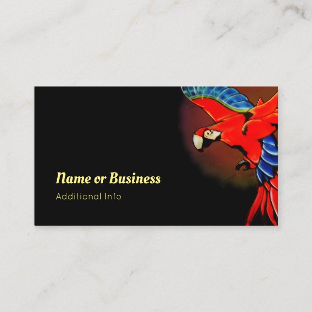 Colorful Parrot Business Card (Front)