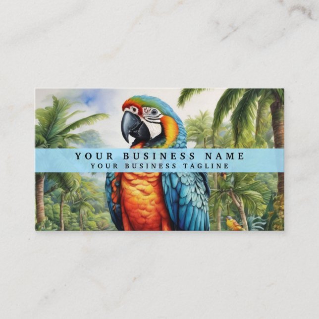 Colorful Parrot Business Cards (Front)
