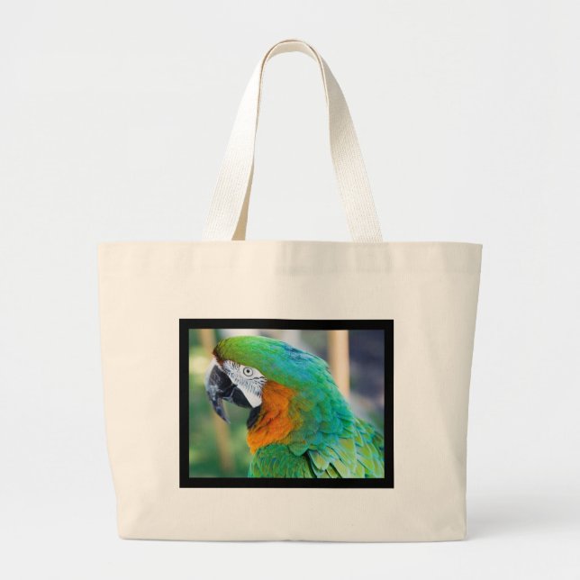 Colorful Parrot Canvas Bag (Front)