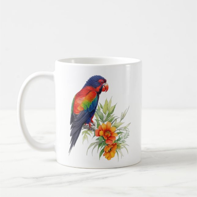 Colorful Parrot Coffee Mug (Left)