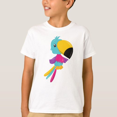 Colorful Parrot Cute Parrot Tropical Parrot T_Shirt