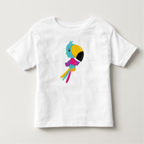 Colorful Parrot Cute Parrot Tropical Parrot Toddler T_shirt