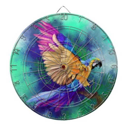 Colorful Parrot Dart Board