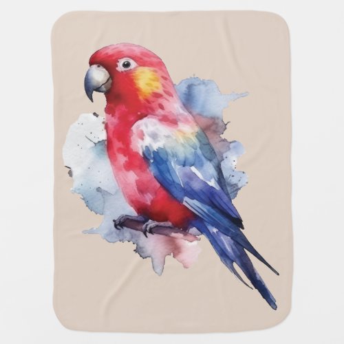 Colorful parrot design baby blanket