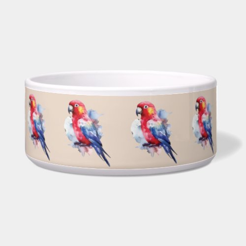 Colorful parrot design bowl