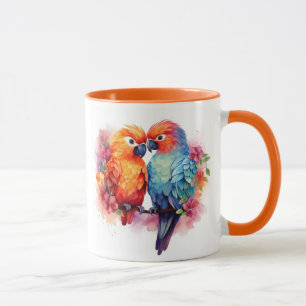 Colorful Parrot Design Cup. Mug