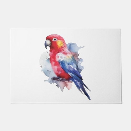Colorful parrot design doormat