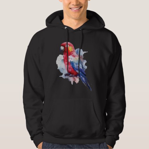 Colorful parrot design hoodie