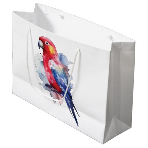 Colorful parrot design large gift bag