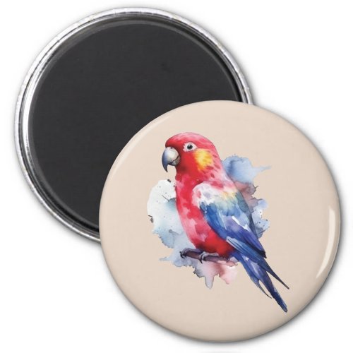 Colorful parrot design magnet