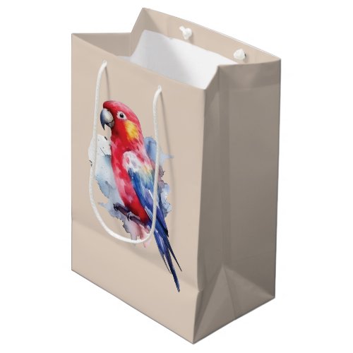 Colorful parrot design medium gift bag