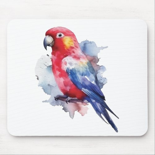 Colorful parrot design mouse pad