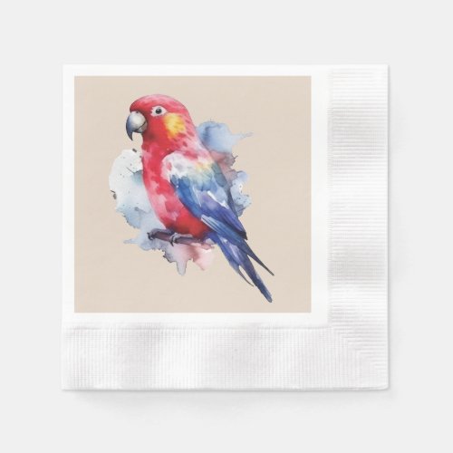 Colorful parrot design napkins