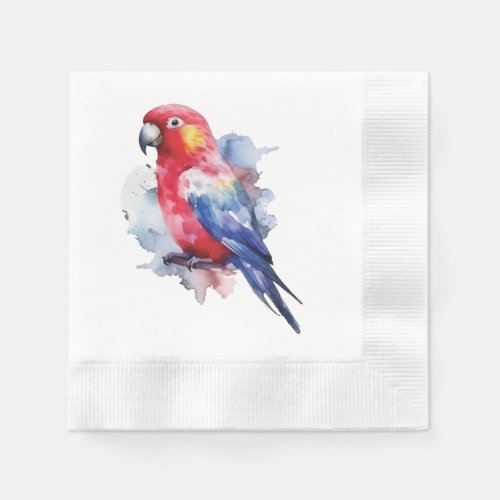Colorful parrot design napkins