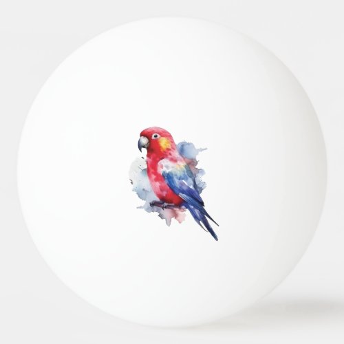 Colorful parrot design ping pong ball