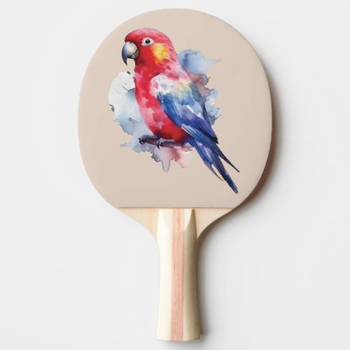 Colorful parrot design ping pong paddle