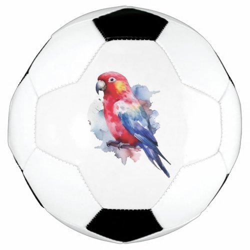 Colorful parrot design soccer ball