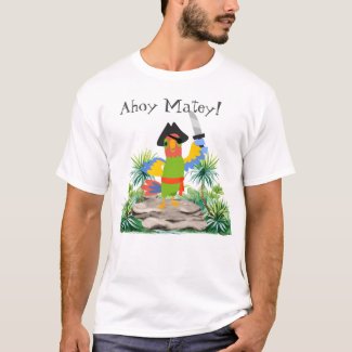 Colorful Parrot Dressed Like a Pirate T-Shirt