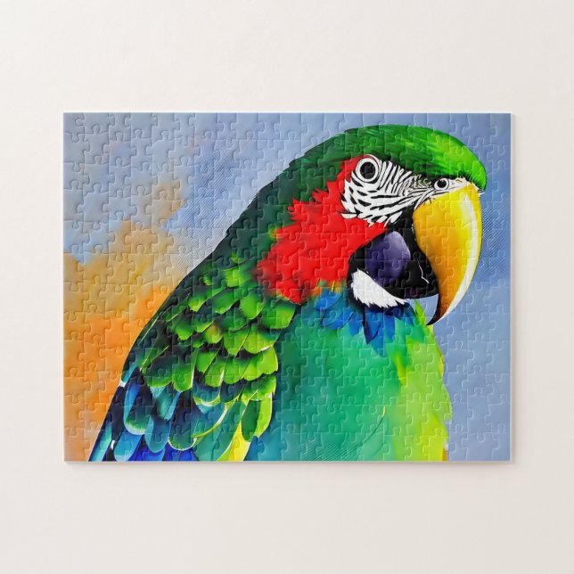 Colorful parrot jigsaw puzzle (Horizontal)