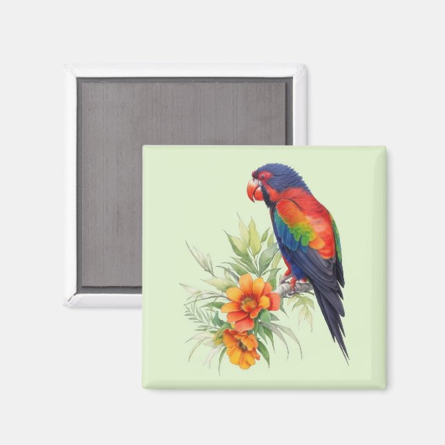 Colorful Parrot Magnet (Front/Back)