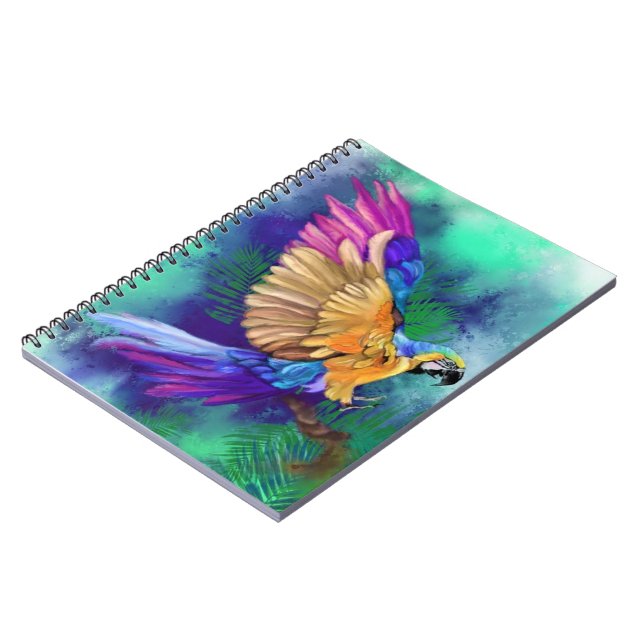Colorful Parrot Notebook (Left Side)