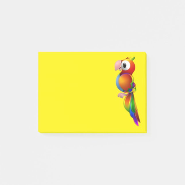 Colorful Parrot Post-it Notes (Front)