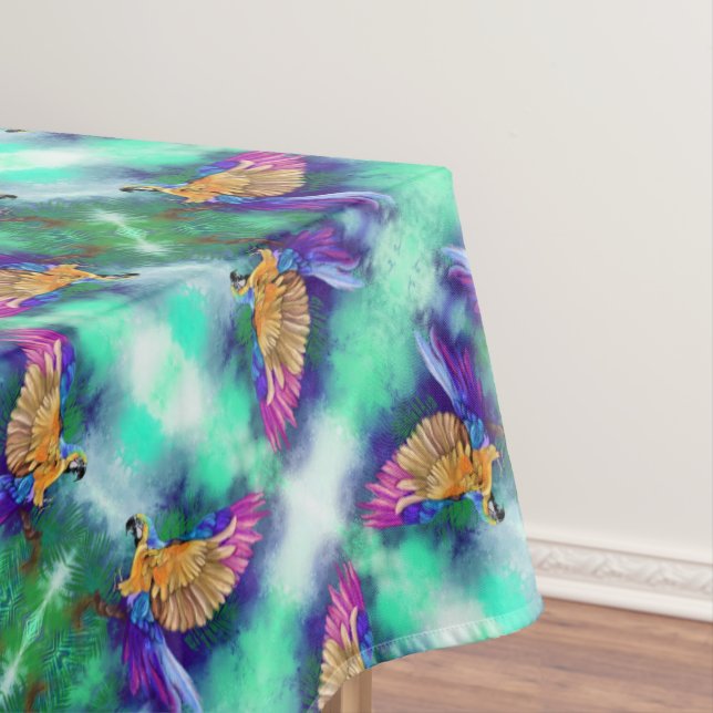 Colorful Parrot Tablecloth (In Situ)