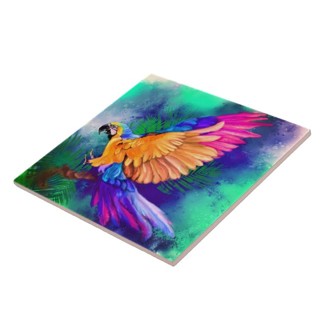 Colorful Parrot Tile (Side)