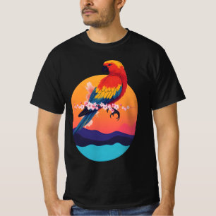 Colorful Parrot – Tropical Bird Art Design T-Shirt