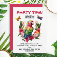 Colorful Parrot Tropical Child's Birthday Party