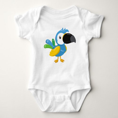 Colorful Parrot Tropical Parrot Cute Parrot Baby Bodysuit