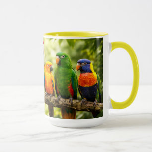 Colorful Parrots in Nature Mug
