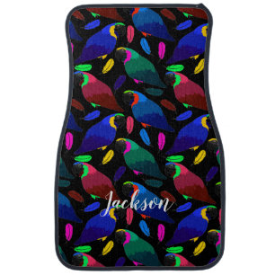 Colorful Parrots Pattern Car  Floor Mat