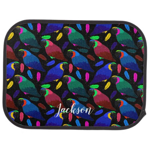 Colorful Parrots Pattern Car Floor Mat