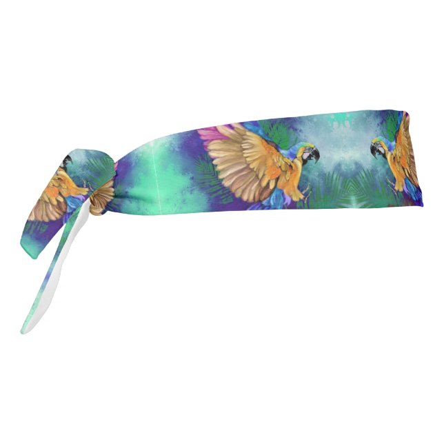 Colorful Parrots Tie Headband (Rotate 270)