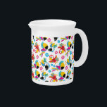 Colorful Parrots, Tropical Parrots, Birds, Flowers Beverage Pitcher<br><div class="desc">Cute,  fun and adorable pattern with colorful parrots and flowers. Modern and trendy gift,  perfect for the parrot lover in your life.</div>