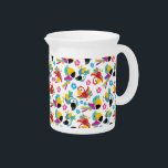 Colorful Parrots, Tropical Parrots, Birds, Flowers Beverage Pitcher<br><div class="desc">Cute,  fun and adorable pattern with colorful parrots and flowers. Modern and trendy gift,  perfect for the parrot lover in your life.</div>