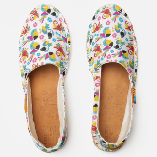 Colorful Parrots Tropical Parrots Birds Flowers Espadrilles