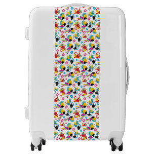 Colorful Parrots, Tropical Parrots, Birds, Flowers Luggage