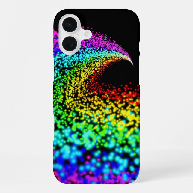 Colorful particles iphone case (Back)
