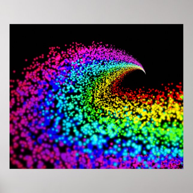 Colorful particles poster (Front)