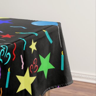 Colorful party balloons and stars