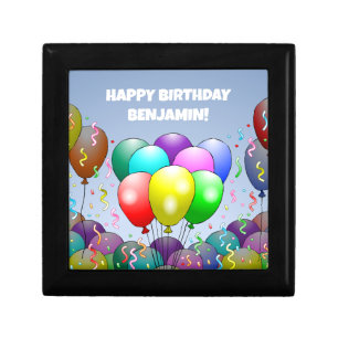 Colorful Party Balloons Gift Box