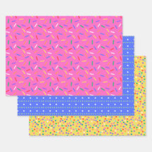 Colorful Party Celebration Pattern Wrapping Paper