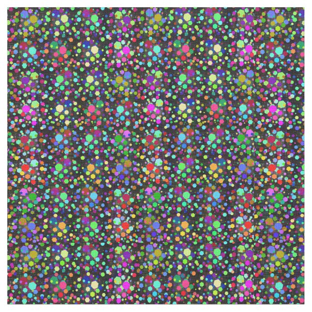 Colorful Party Confetti Fabric (Close Up)