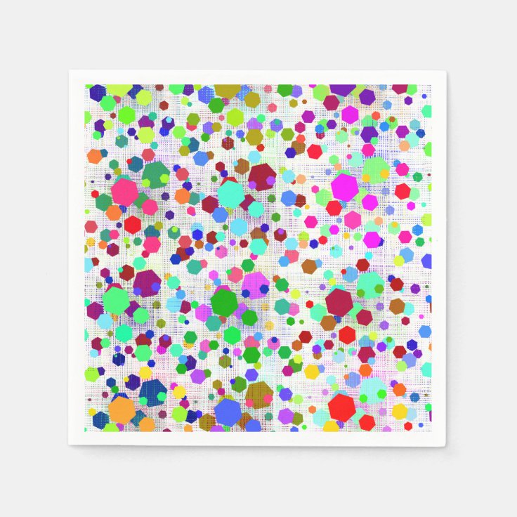 Colorful Party Confetti Napkins | Zazzle