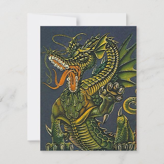 Colorful Party Dragon ~Customize These Invitations (Front)