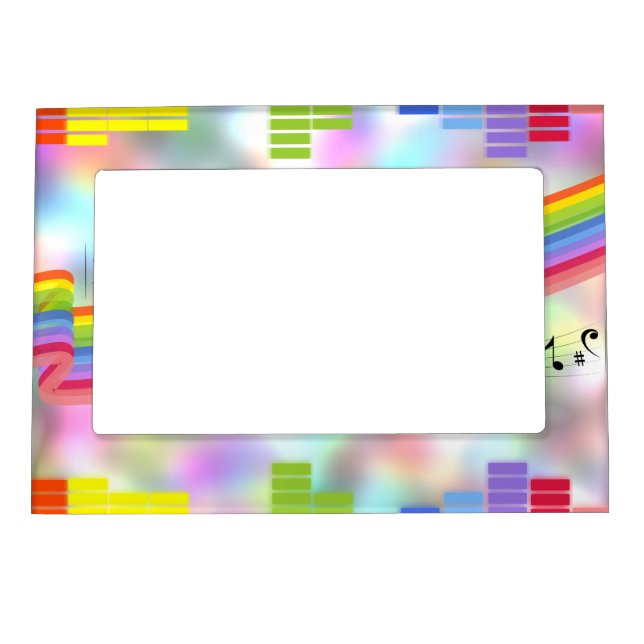 Colorful Party Music Magnetic Picture Frame (Front)
